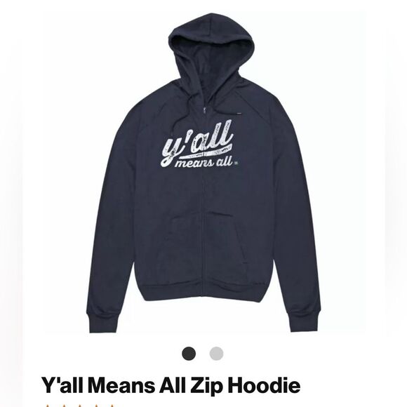LGBTQ+ Human Rights Campaign Y’ALL Navy Blue NEW Unisex Hoodie Size Medium - Picture 1 of 6
